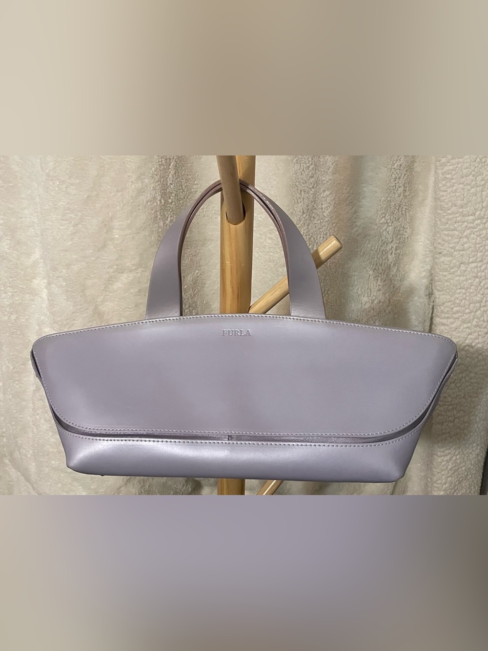 Furla Lilac Leather Shoulder Bag